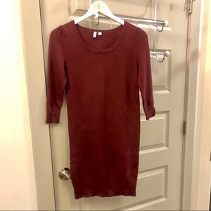 Frenchi burgundy sweater dress